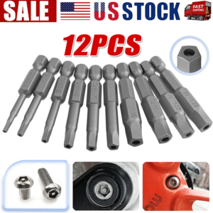 Security Torx Bit Set + Hex Key Allen Bit Set - For Power Drill & Impact Driver