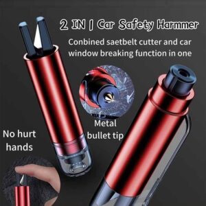 Portable Automotive Safety Hammer with Spring Loaded Design for Emergency Escape