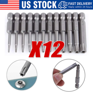 Security Torx Bit Set + Hex Key Allen Bit Set - For Power Drill & Impact Driver