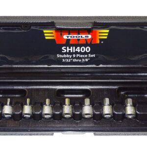 STUBBY SAE HEX SOCKET DRIVER BITS – 9-pc set – VIM Tools – automotive tool
