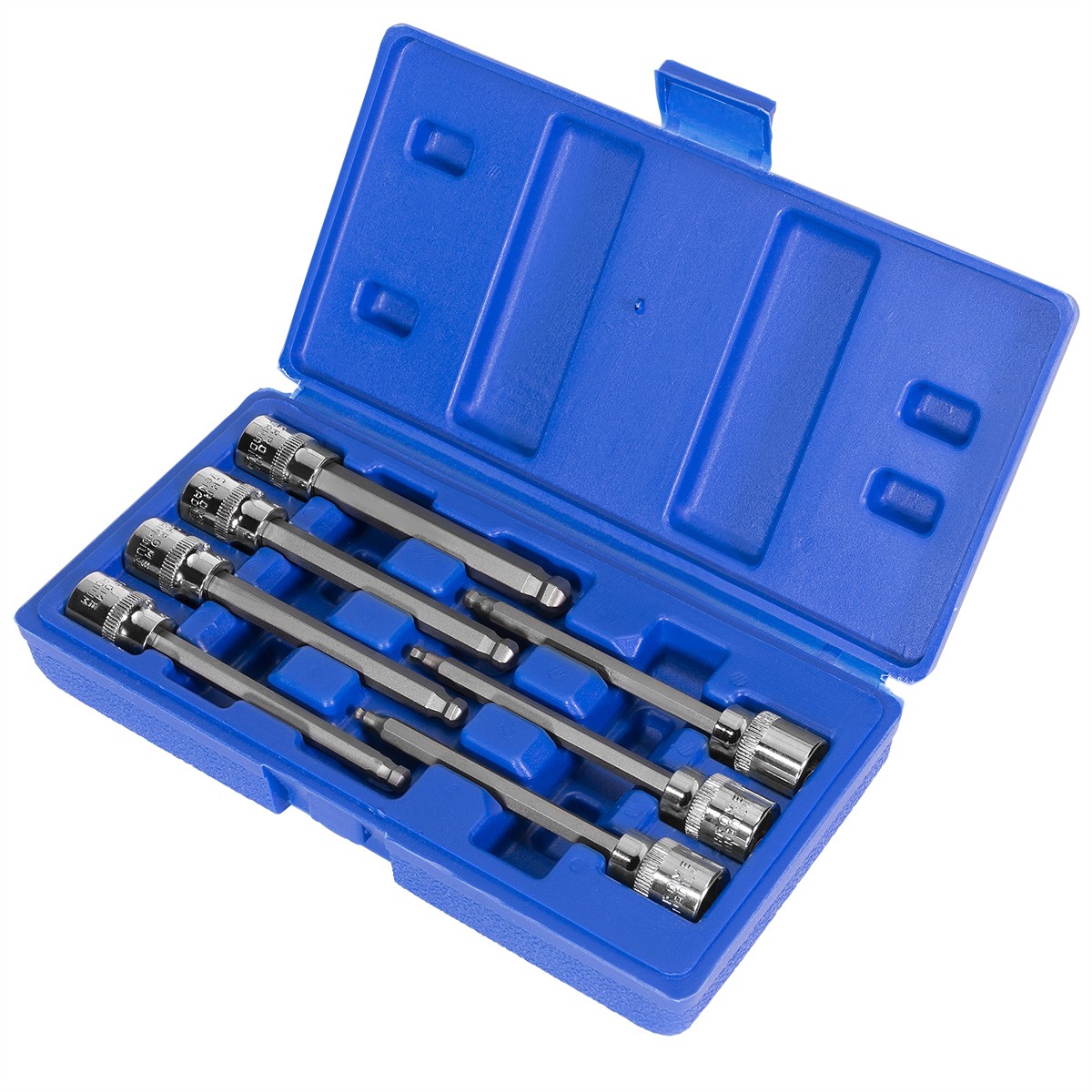Stark USA 7pc 3/8" Ball End Long 4.3" METRIC MM Hex Allen Bits Sockets wrench - Image 3