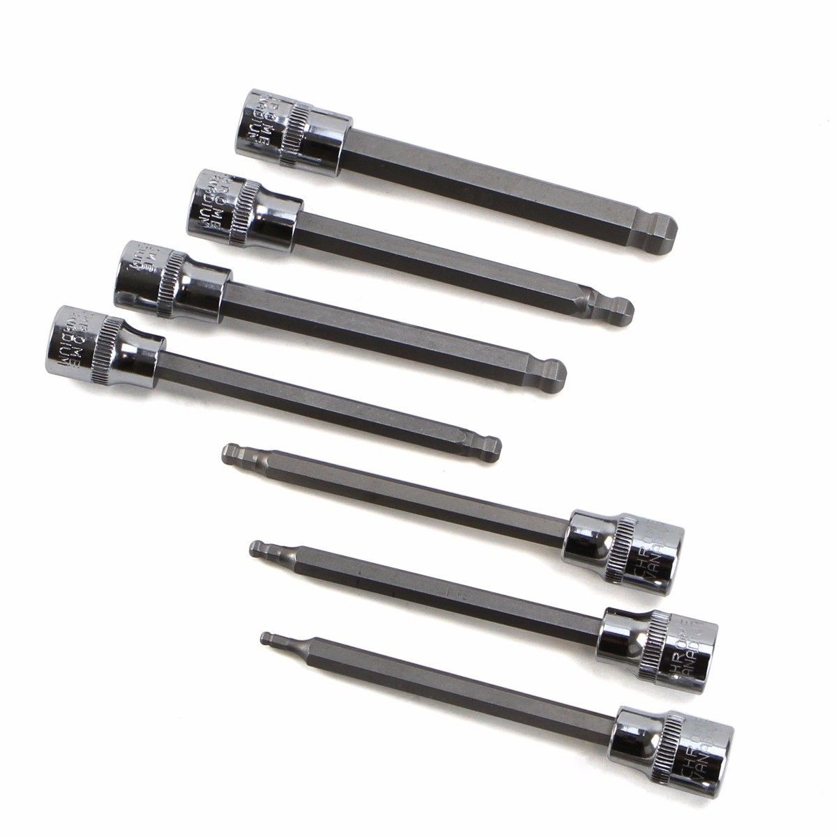 Stark USA 7pc 3/8" Ball End Long 4.3" METRIC MM Hex Allen Bits Sockets wrench - Image 5