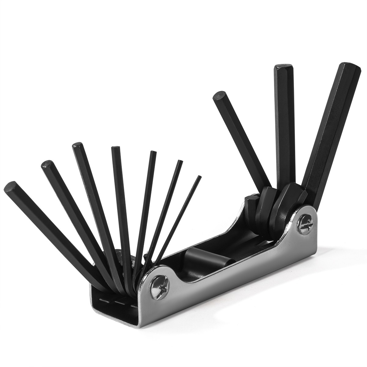 XtremepowerUS 45PC Combo Hex Key Allen Wrench Set SAE MM LONG SHORT Folding ARM - Image 2