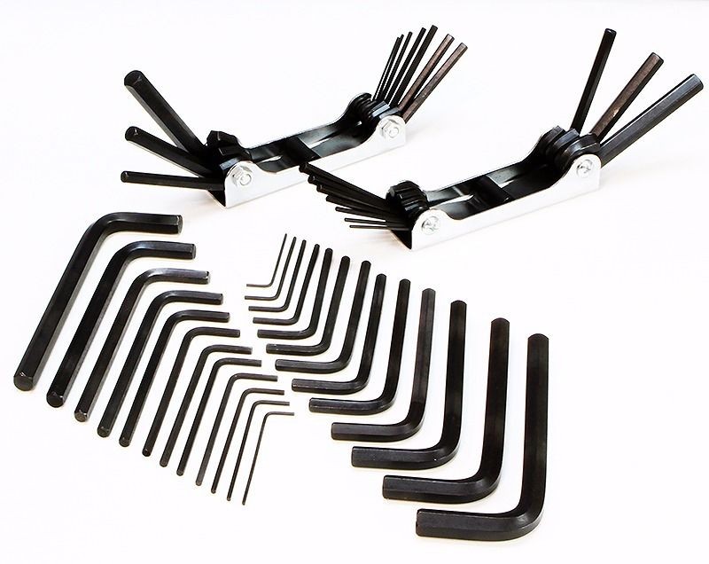 XtremepowerUS 45PC Combo Hex Key Allen Wrench Set SAE MM LONG SHORT Folding ARM - Image 3
