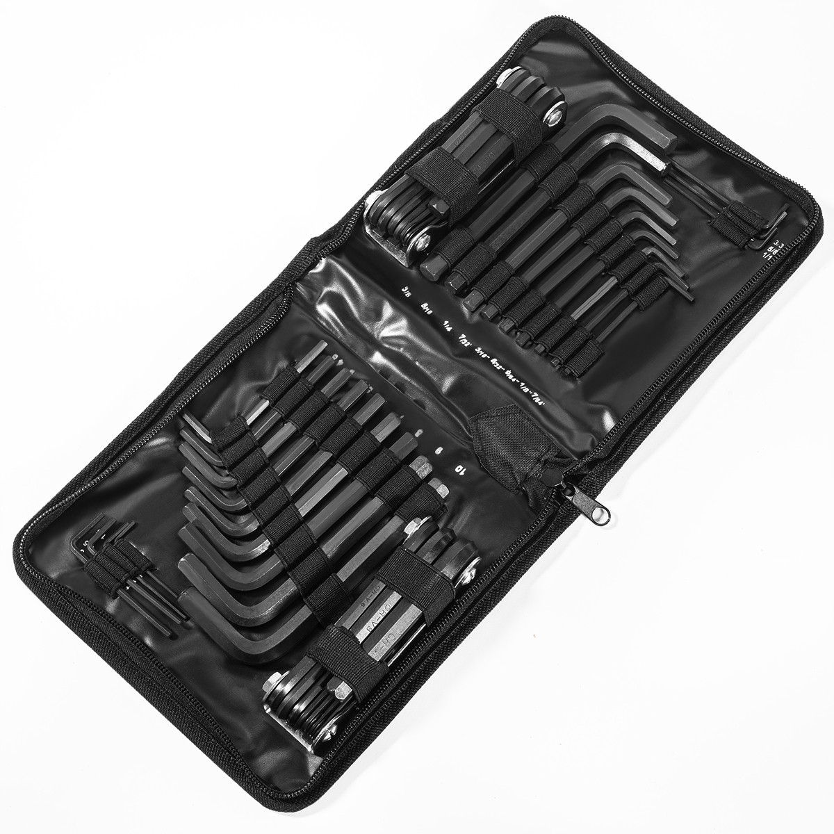 XtremepowerUS 45PC Combo Hex Key Allen Wrench Set SAE MM LONG SHORT Folding ARM - Image 5