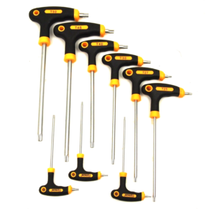 9PC T-Handle Torx Star Key Wrench Set Tamper Torx 2 Drive Ends 261609