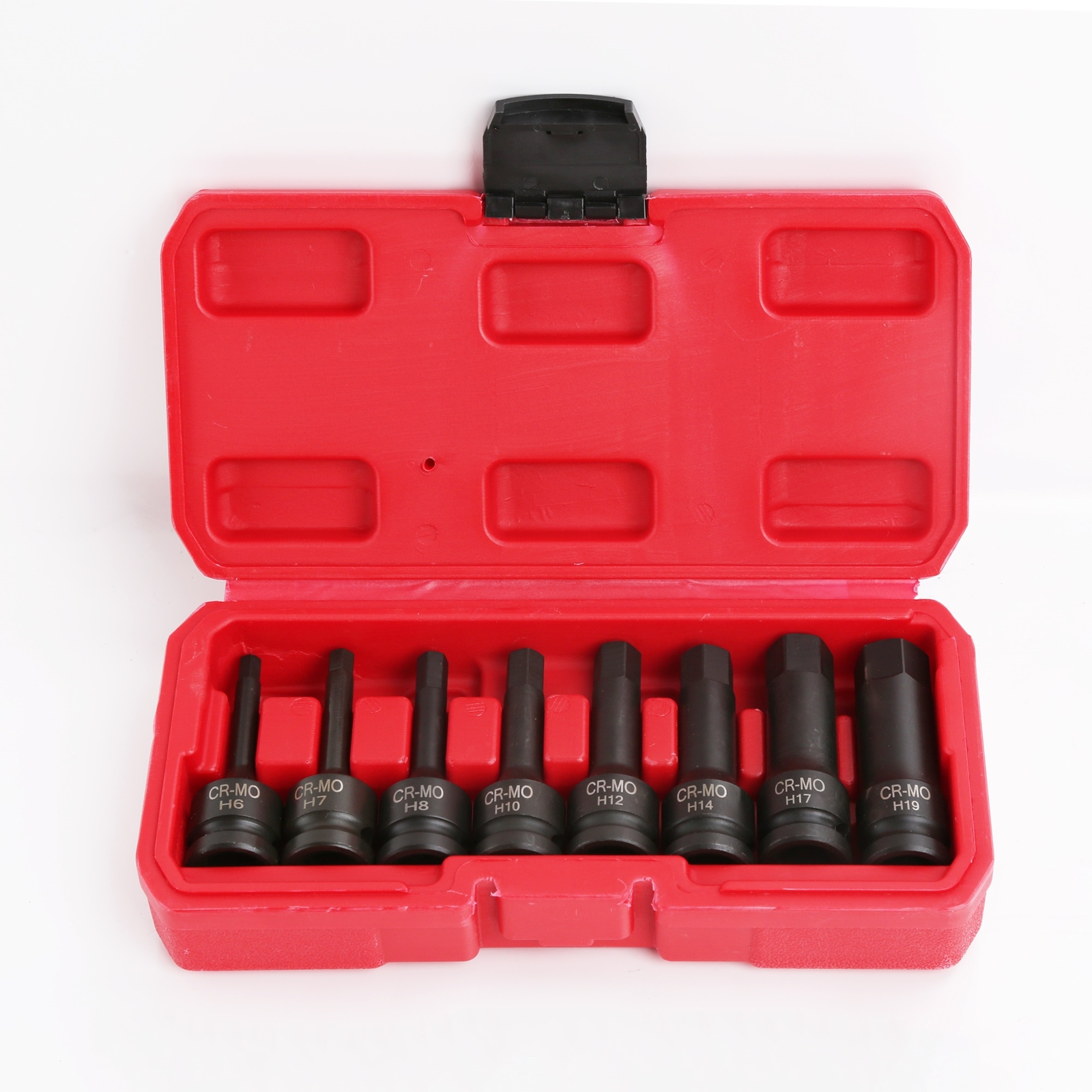 8Pcs Metric / SAE 1/2" Drive Impact Socket Set Hex Bits Long Air Allen Driver