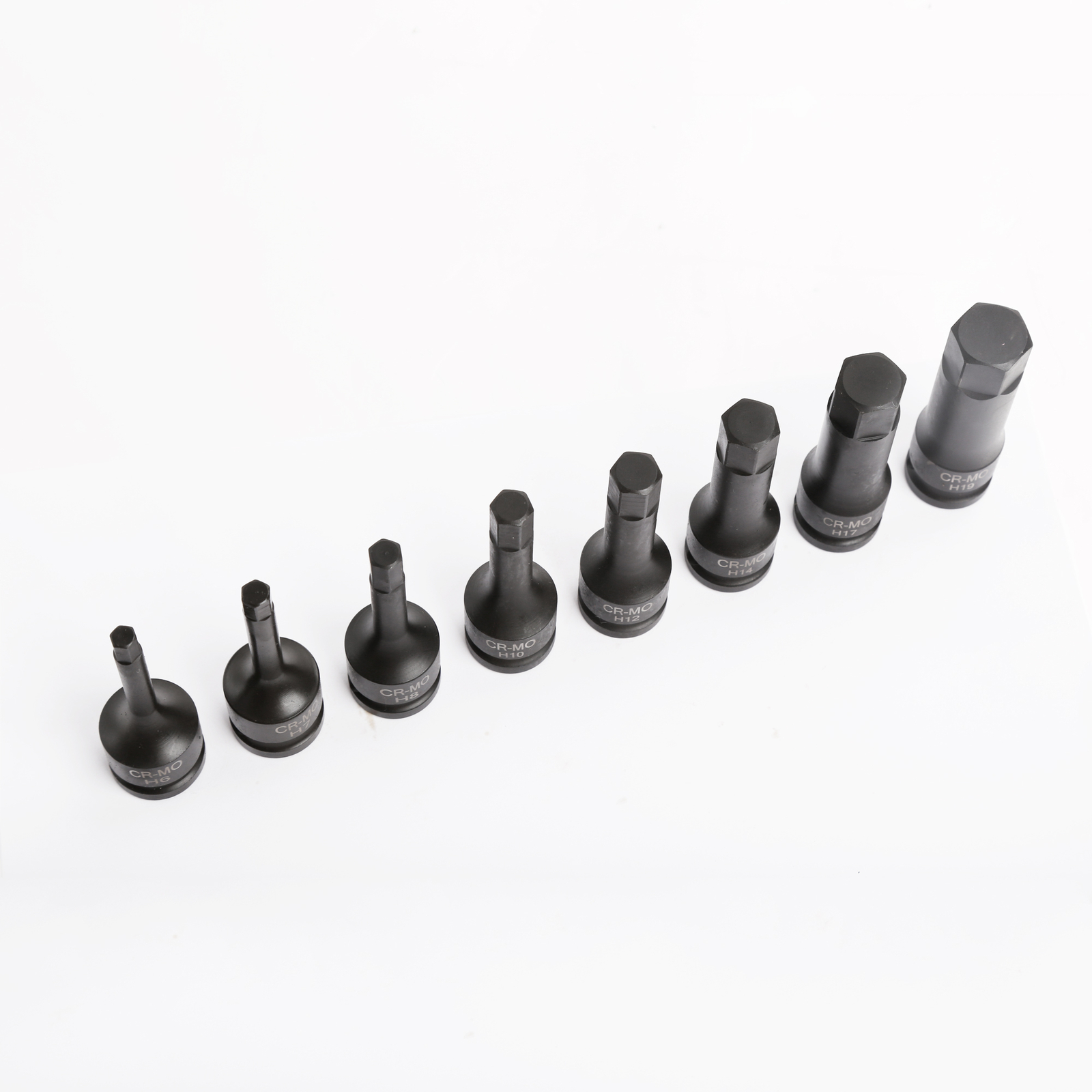 8Pcs Metric / SAE 1/2" Drive Impact Socket Set Hex Bits Long Air Allen Driver - Image 3