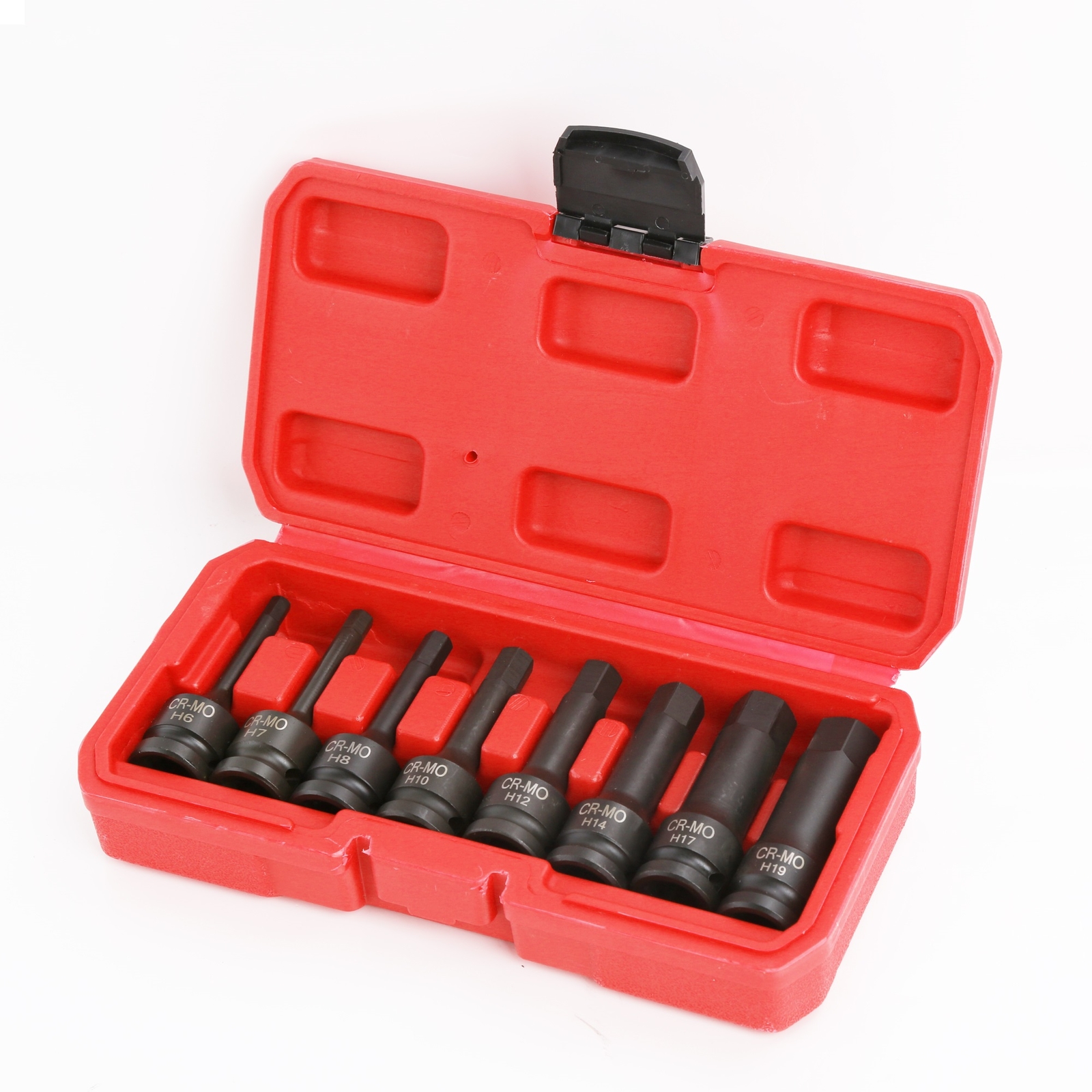 8Pcs Metric / SAE 1/2" Drive Impact Socket Set Hex Bits Long Air Allen Driver - Image 5