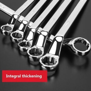 Deep Offset Bi-Hex Swan Neck Ring Spanner Wrench Set Automotive Tool 6mm-32mm