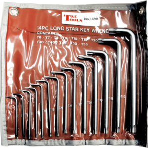 14 Piece Torx-r Key Set (Long Arm) T&E Tools 6690