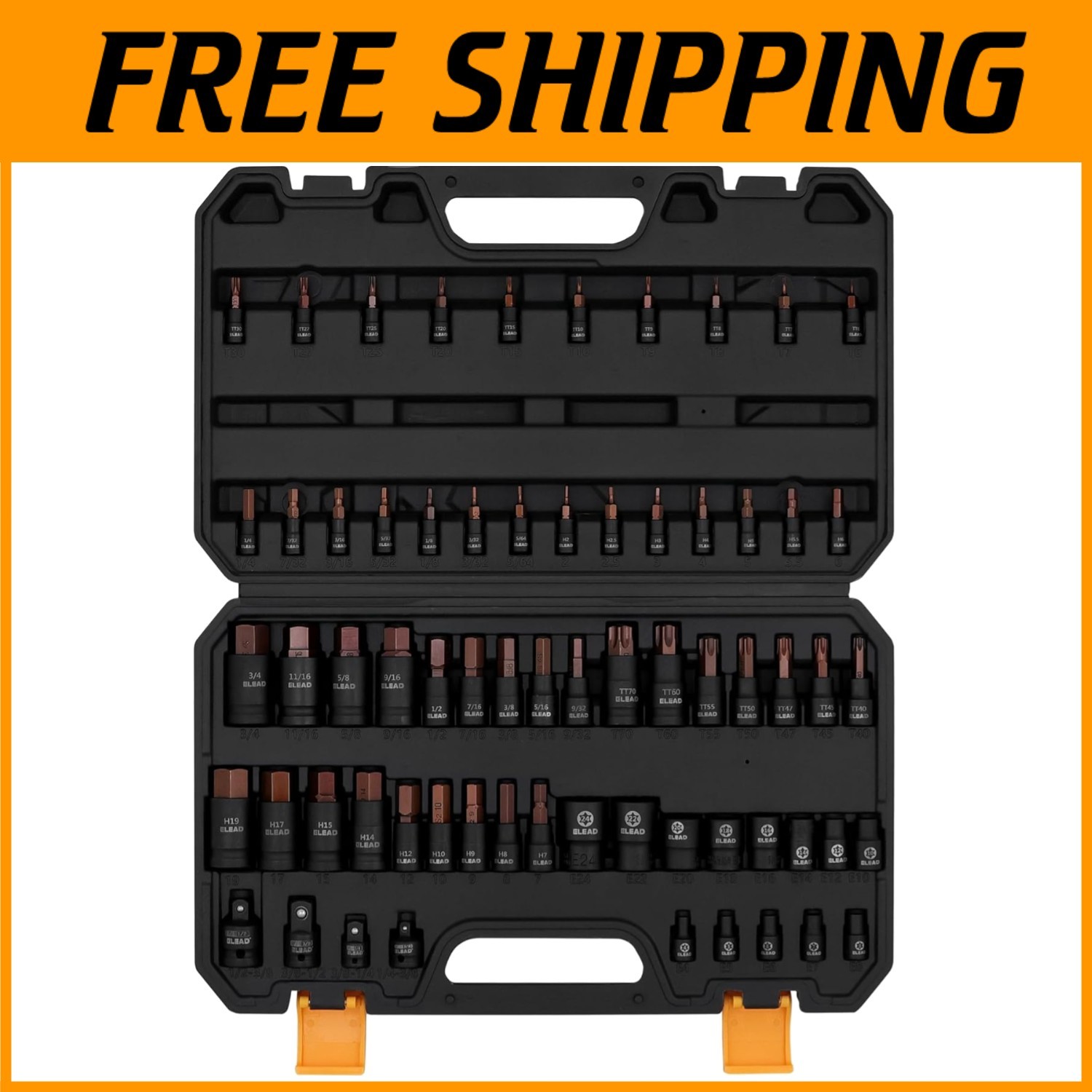 Automotive Mechanic Tool Set: Torx Bit & Hex Bit Socket Set