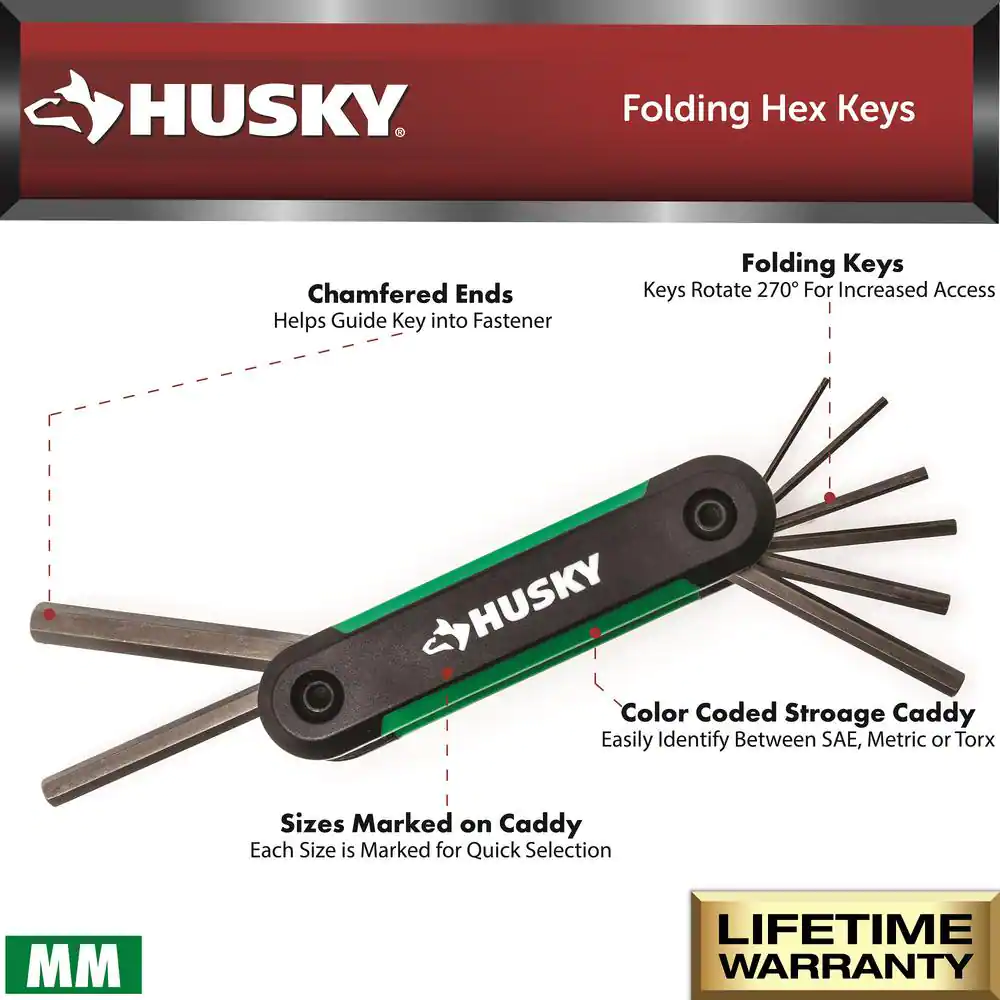 Portable 3 PIECES SAE/Metric Folding Hex Key Set with Bonus Torx Multicolor Set - Image 2