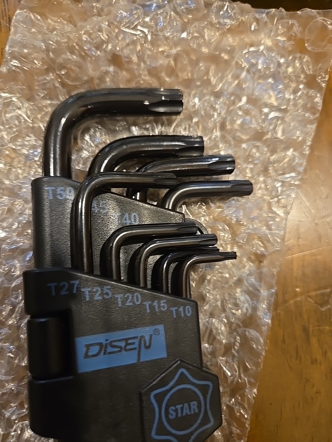 DISEN 9 Pieces Torx Star Allen Wrench Set, Long Arm 9PCS Star, Black - Image 4