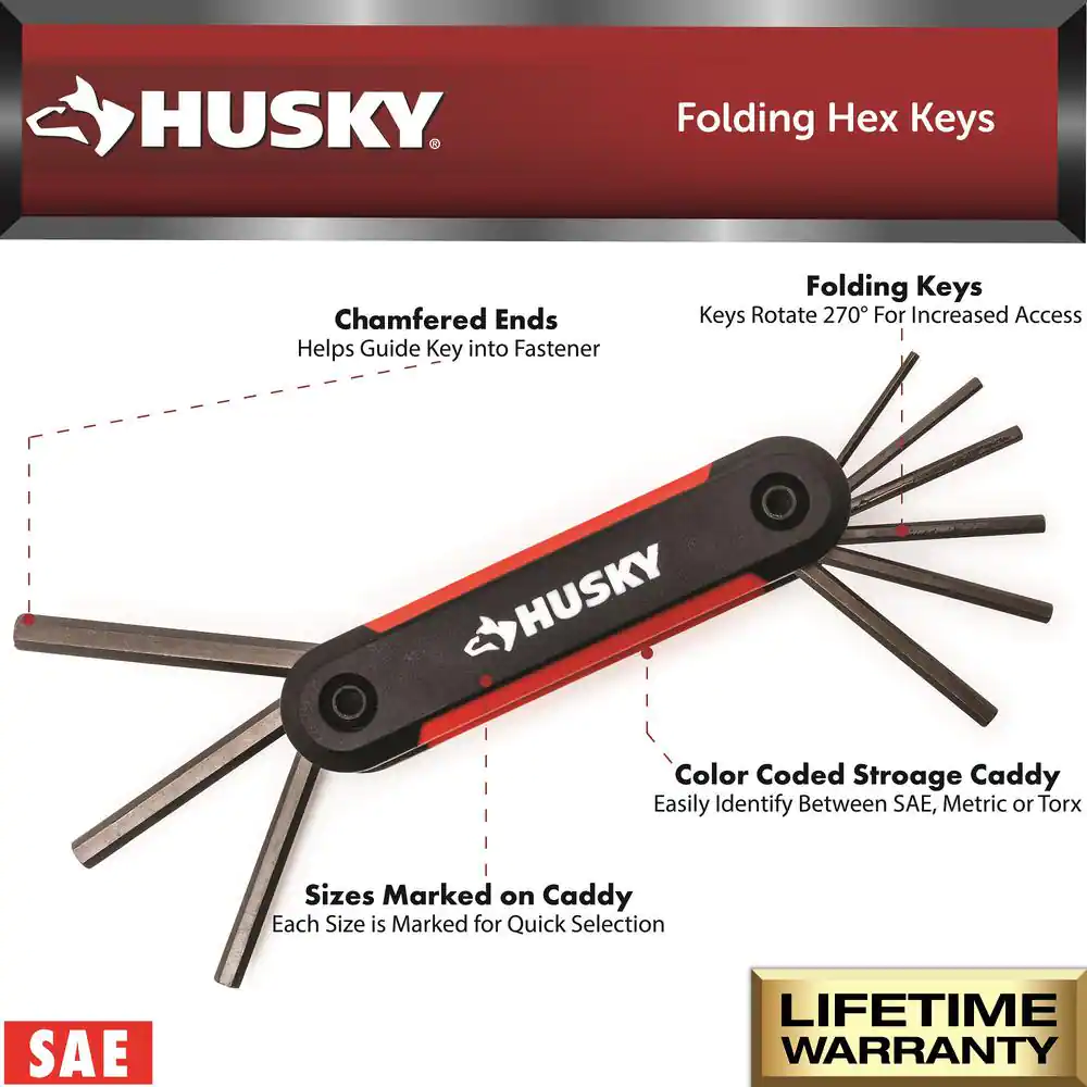 Portable 3 PIECES SAE/Metric Folding Hex Key Set with Bonus Torx Multicolor Set - Image 3