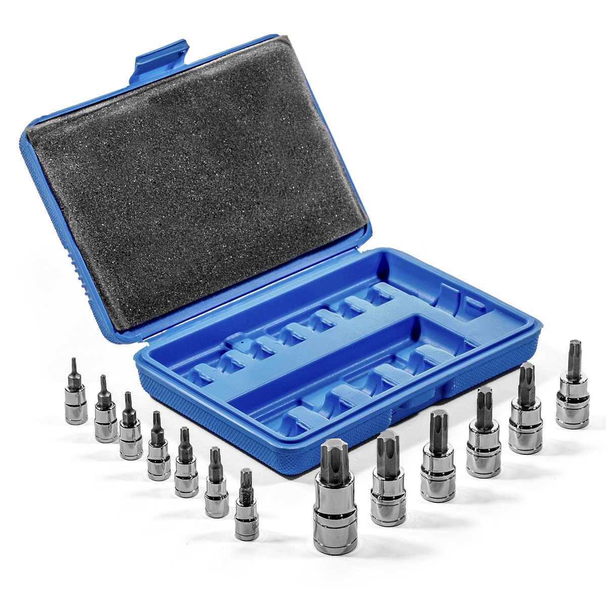 13-Pieces Torque Hex Bit Socket Set | 1/4"3/8"1/2" Dr MM Cr-V Steel with Case