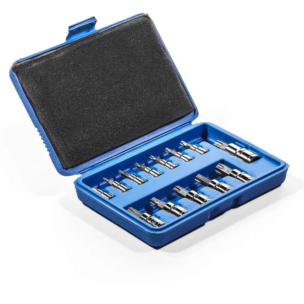 13-Pieces Torque Hex Bit Socket Set | 1/4"3/8"1/2" Dr MM Cr-V Steel with Case - Image 2