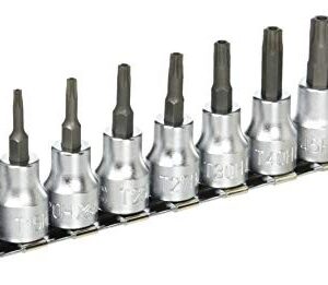 Kohken 3/8 SQ Tamper-Resistant Torx Bit Socket Set 9pcs 50mm RS3025/9-HOLE