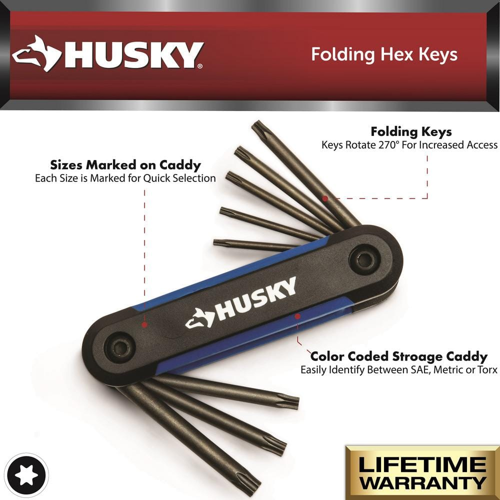 Portable 3 PIECES SAE/Metric Folding Hex Key Set with Bonus Torx Multicolor Set - Image 4
