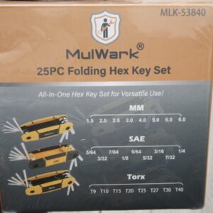 (787) HEX / TORX FOLDING KEY SET 3PC / 25 TOOLS WRENCH DIY, AUTOMOTIVE.