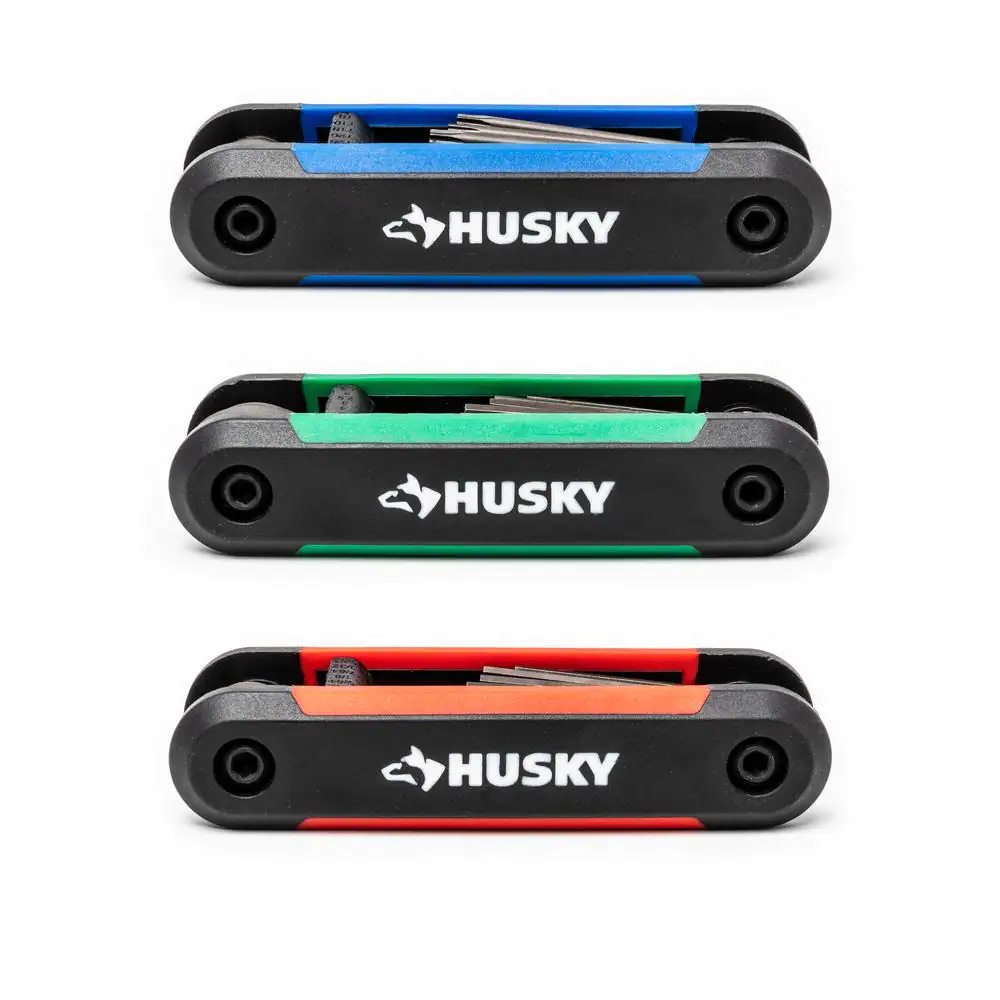 Portable 3 PIECES SAE/Metric Folding Hex Key Set with Bonus Torx Multicolor Set - Image 5