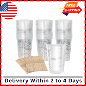 Automotive Paint Mixing Cups - 100 Pack 8oz Plastic Measuring Mixing Cups NEW
