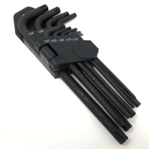 TORX 9 pieces 6 point* L Wrench Set Long Arm STAR key with tool holder USA SHIP