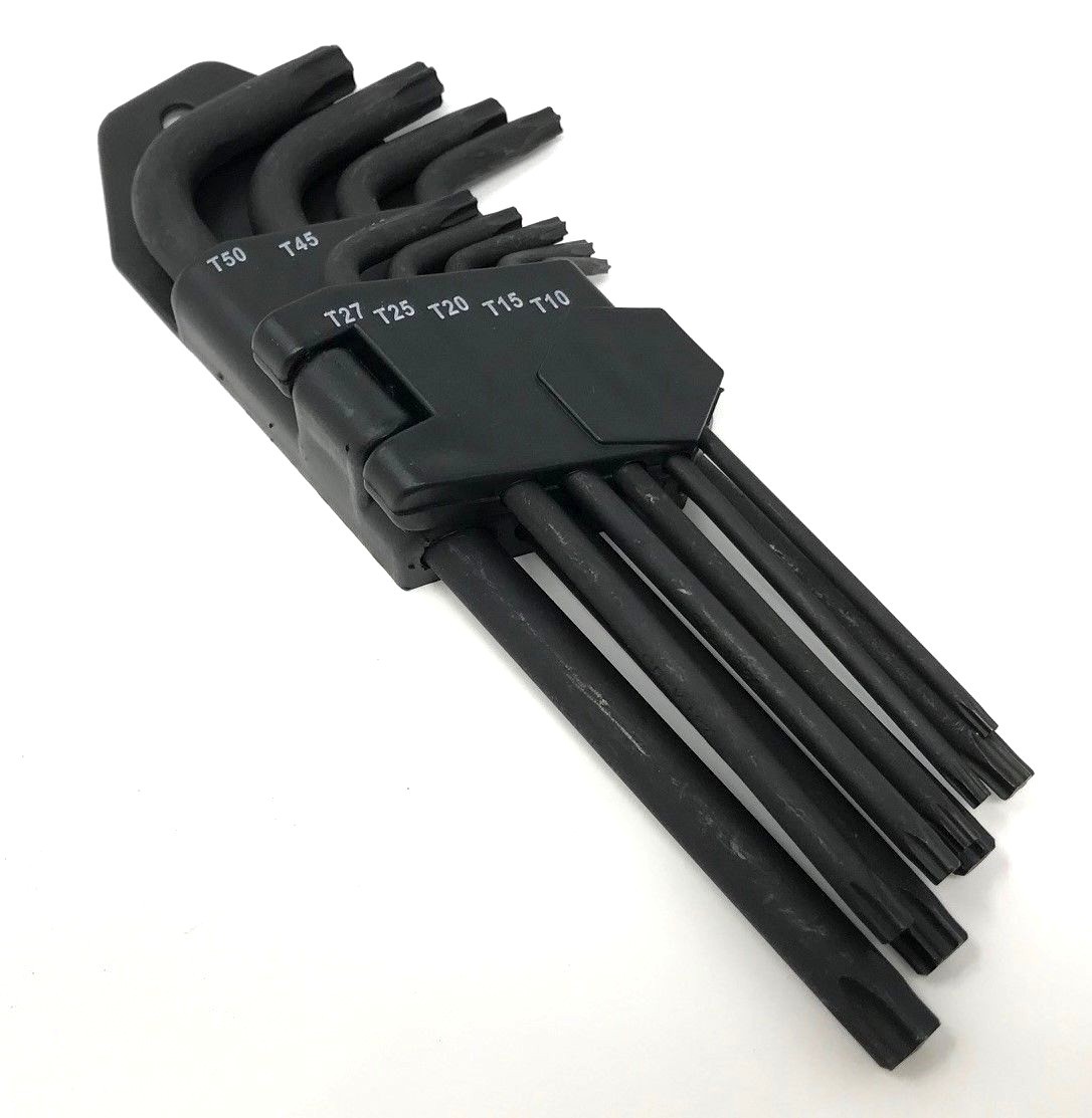 TORX 9 pieces 6 point* L Wrench Set Long Arm STAR key with tool holder USA SHIP