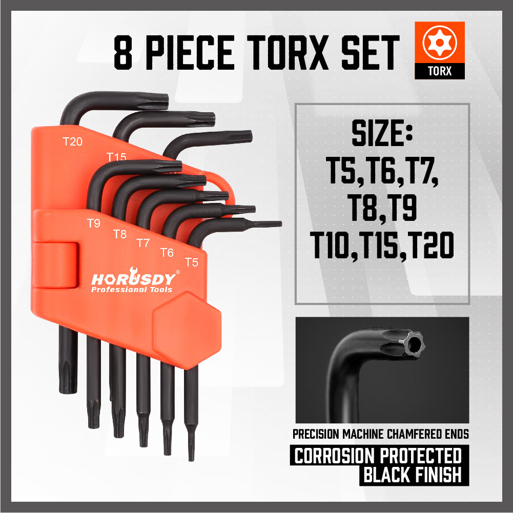 22PC Allen Wrench Hex Torx Key Set Mini 3IN1 Metric SAE MM/Inch Tamperproof Cr-V - Image 5