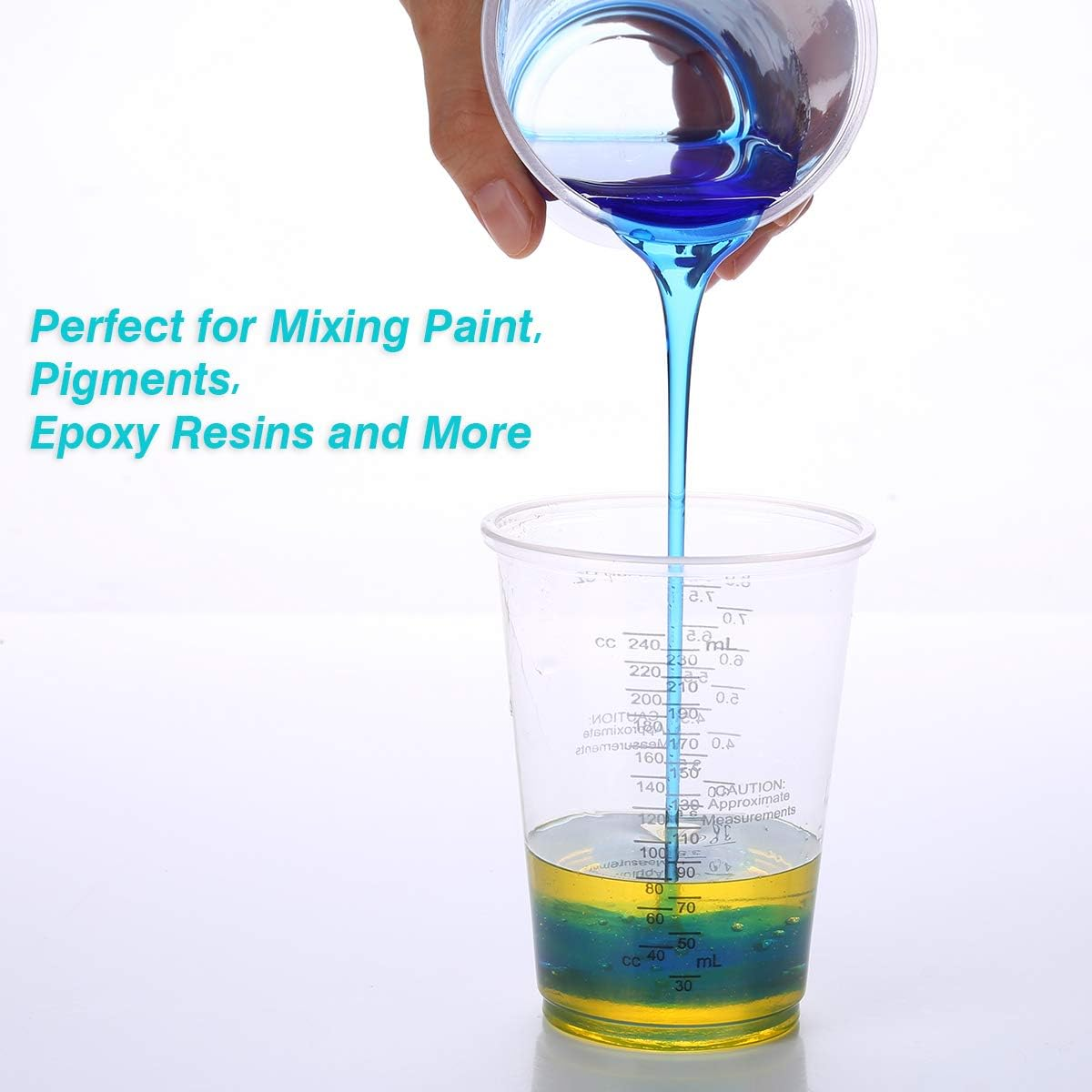 Automotive Paint Mixing Cups - 100 Pack 8oz Plastic Measuring Mixing Cups NEW - Image 2