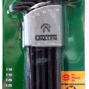 Allen 56605G 9 Piece Magnetic & Tamper Proof Torx Key Set