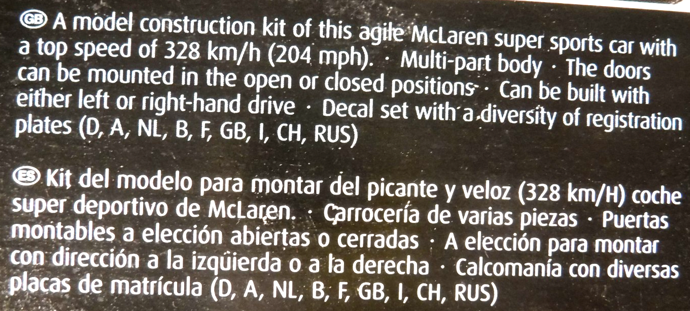 1/24 Revell McLaren 570S Sports Car Level 3 Kit # 07051 - Image 4