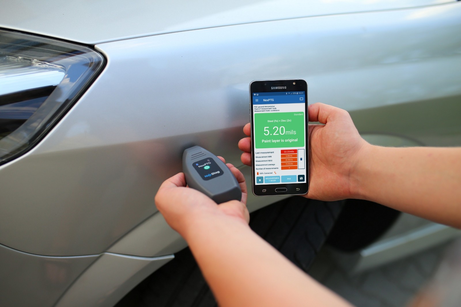 NexPTG Standard Paint Thickness Gauge with App | Automotive Coating Measurement - Image 4