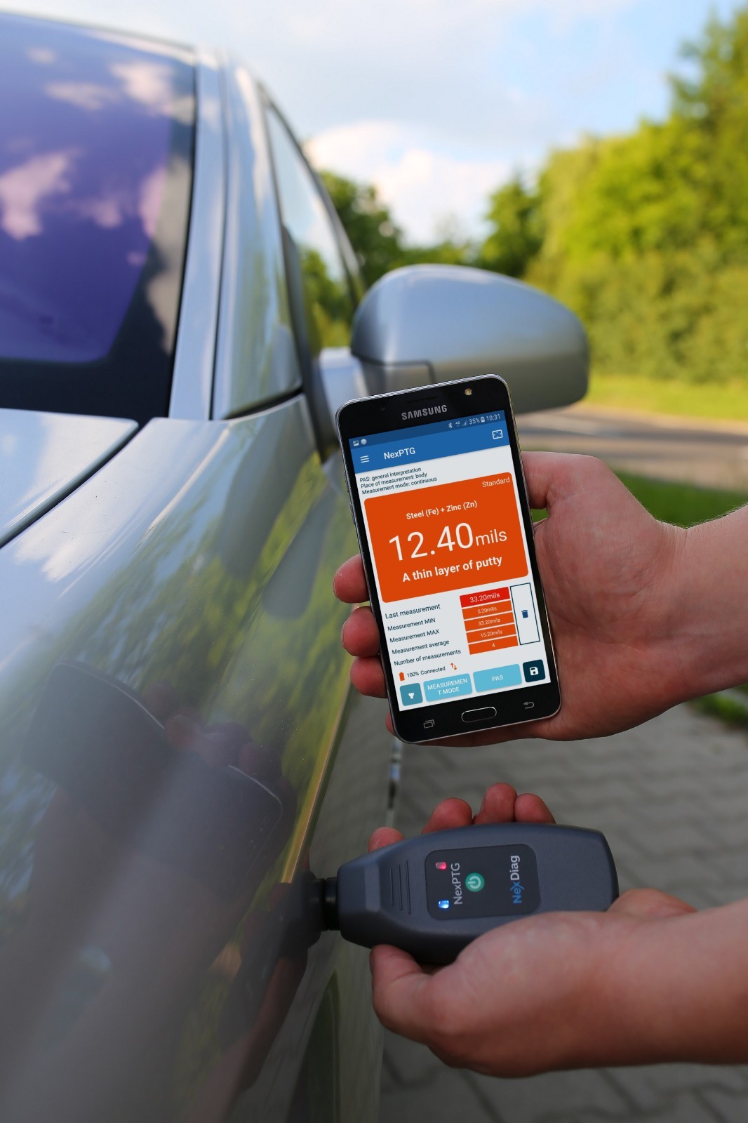 NexPTG Standard Paint Thickness Gauge with App | Automotive Coating Measurement - Image 5
