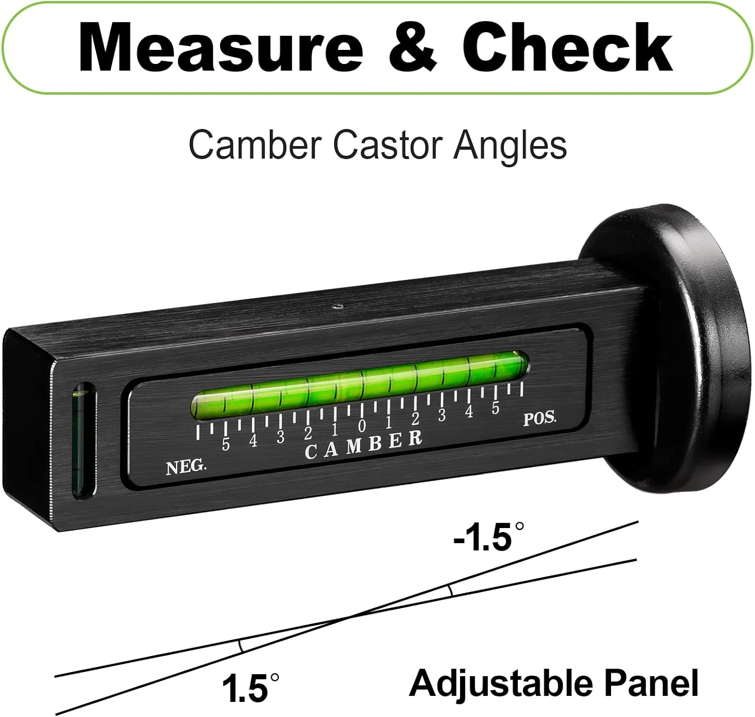 Magnetic Gauge Tool Camber Gauge Universal Adjustable Wheel Alignment Tool Cambe - Image 3
