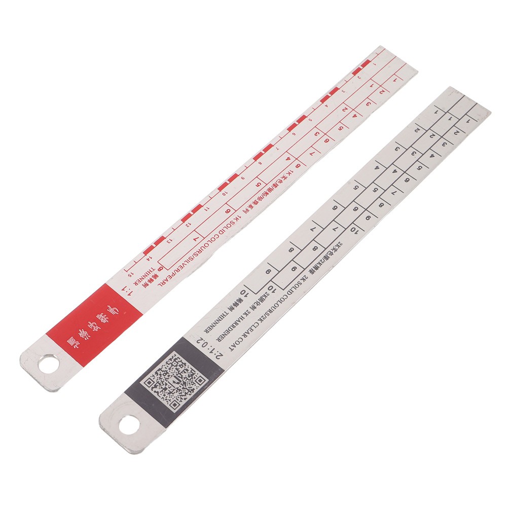 2 Pcs Paint Mixing Tools Auto Measuring Ruler Automotive Coating - Image 3