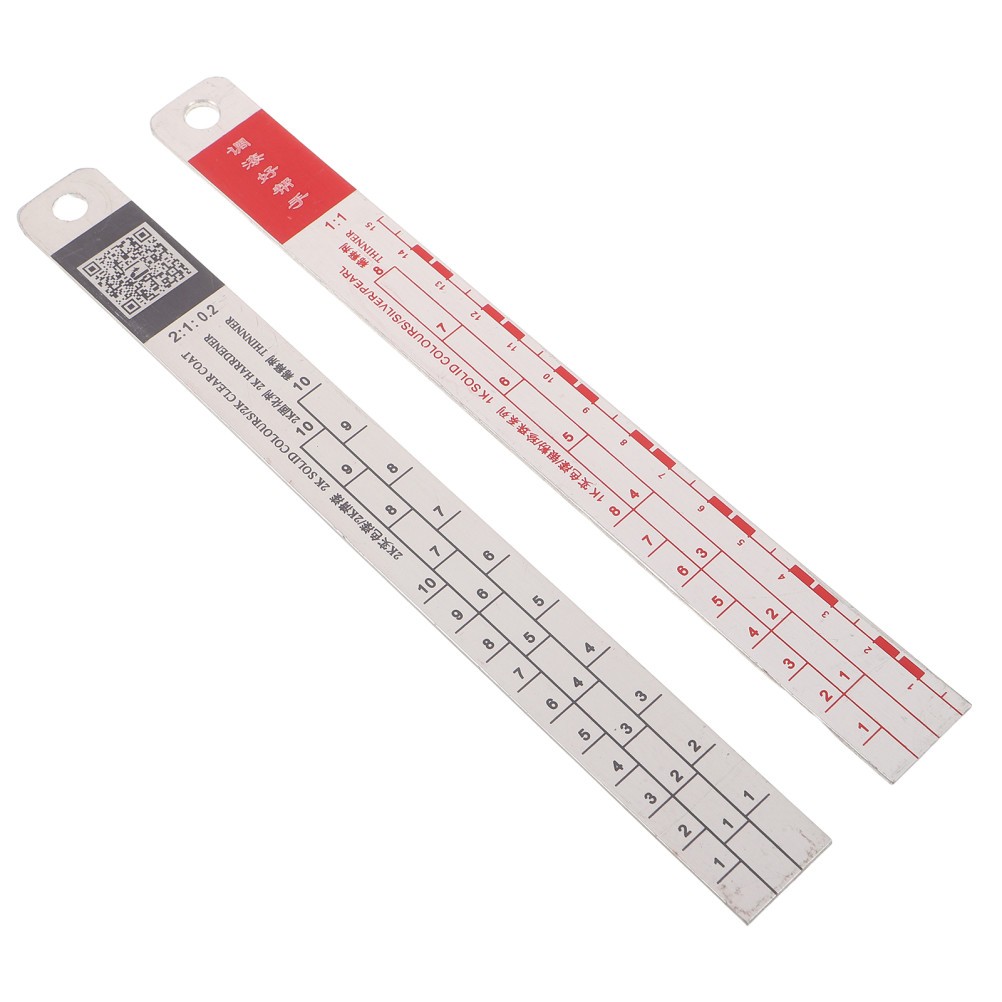 2 Pcs Paint Mixing Tools Auto Measuring Ruler Automotive Coating - Image 4