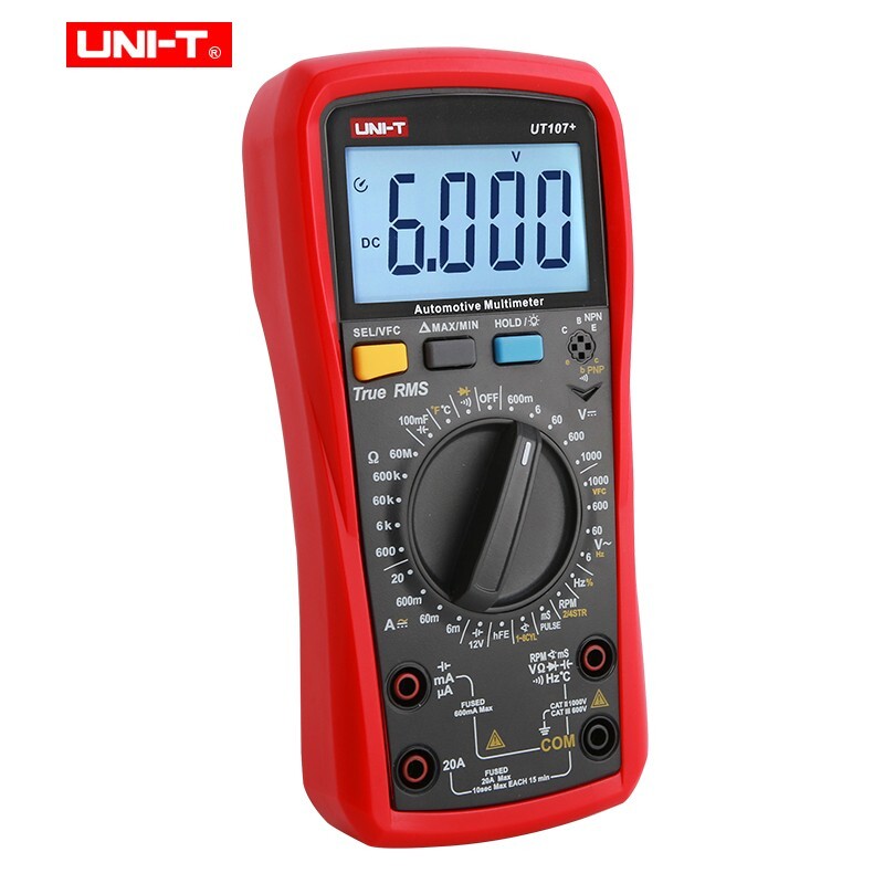 Automotive Multimeter UNI-T Digital mS PULSE Tach Dwell Temp RPM Battery Tester - Image 4