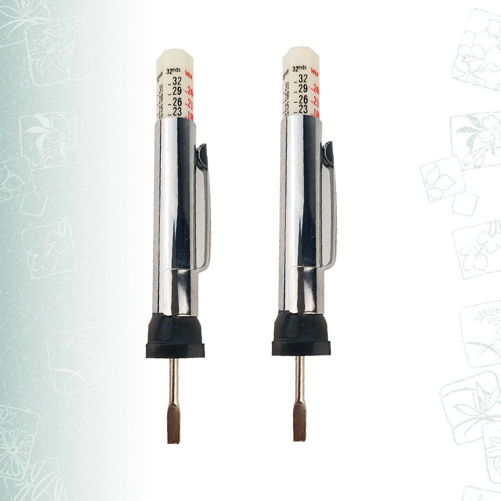 2 Pcs Car Tire Measuring Ruler Automotive Tread Depth Gauges Thread