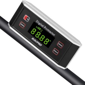 Inclinometer, RISEPRO® Digital Protractor Angle Finder Level Black
