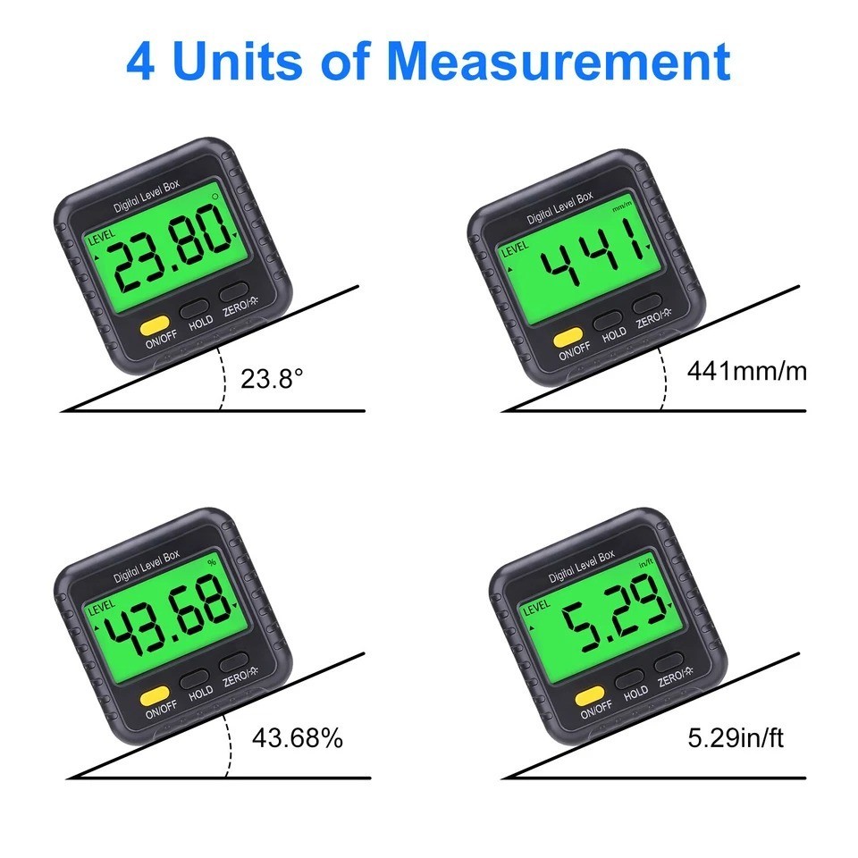 360° Magnetic Digital Level LCD Angle Finder Protractor Inclinometer Bevel Gauge - Image 4
