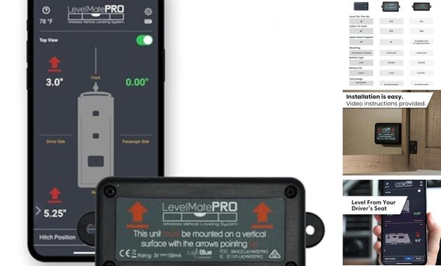 LevelMatePRO Wireless RV Leveling System, Bluetooth Leveler for Campers, Must