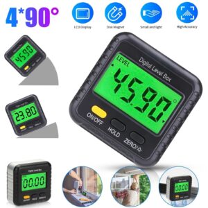 Magnetic Digital Angle Finder LCD Level Inclinometer Bevel Gauge for Woodworking