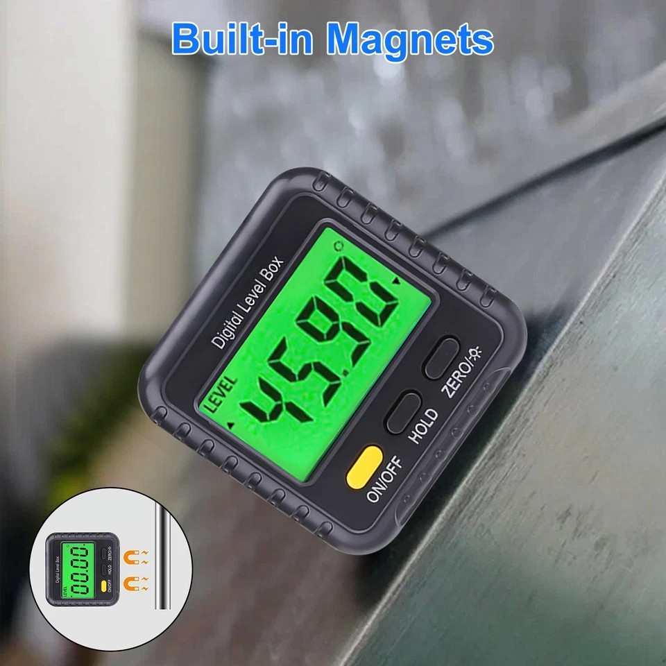 Magnetic Digital Angle Finder LCD Level Inclinometer Bevel Gauge for Woodworking - Image 2