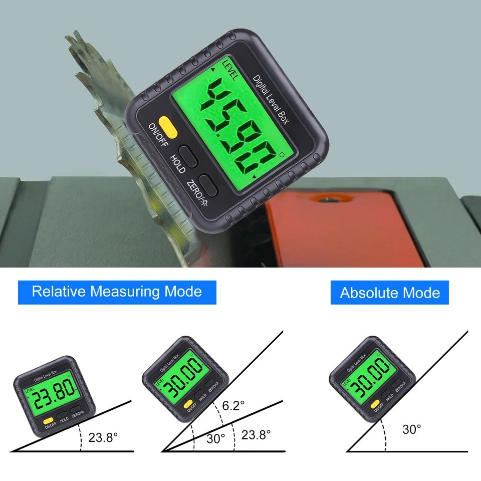 Magnetic Digital Angle Finder LCD Level Inclinometer Bevel Gauge for Woodworking - Image 3