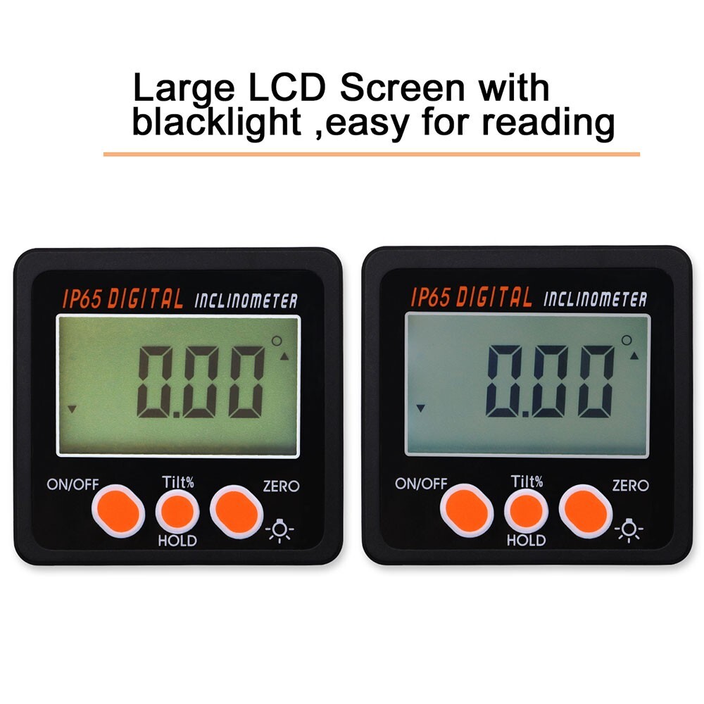 IP65 Digital Level Angle Gauge Meter Magnetic Electronic Level Angle Finder Tool - Image 3