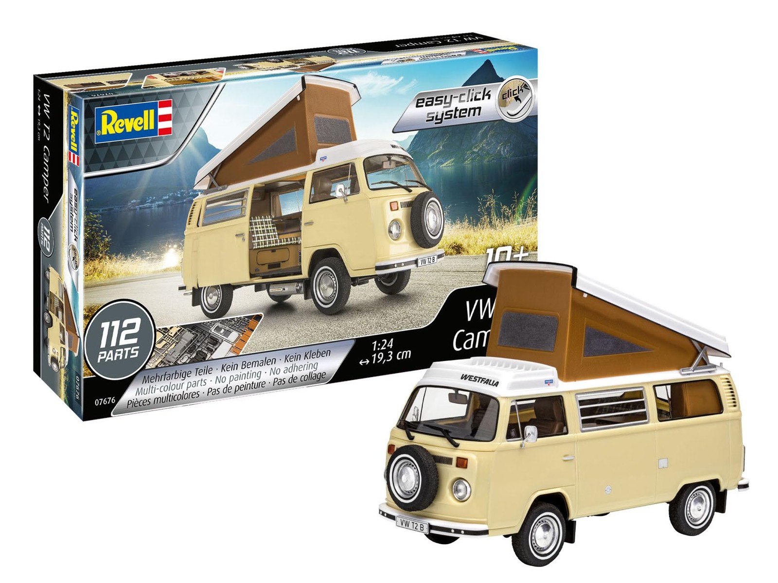 German level 1/24 VW T2 camper plastic model 07676