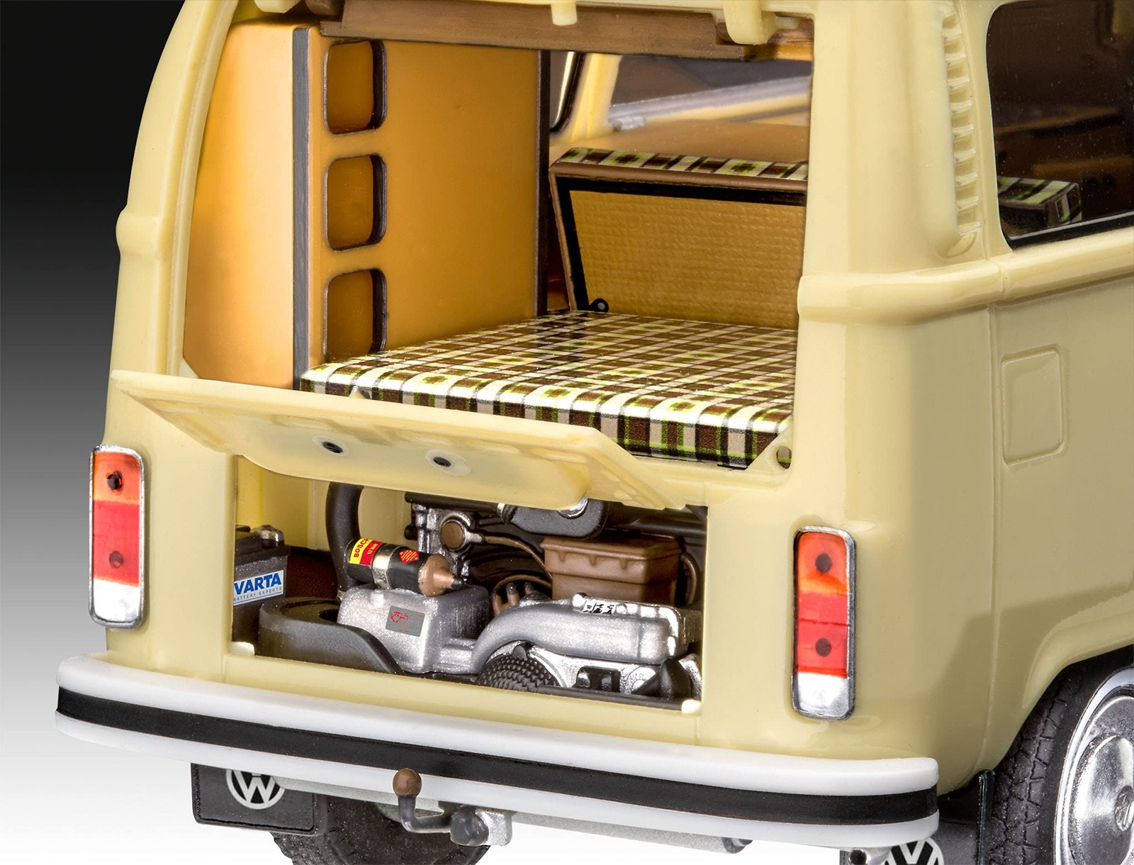 German level 1/24 VW T2 camper plastic model 07676 - Image 4