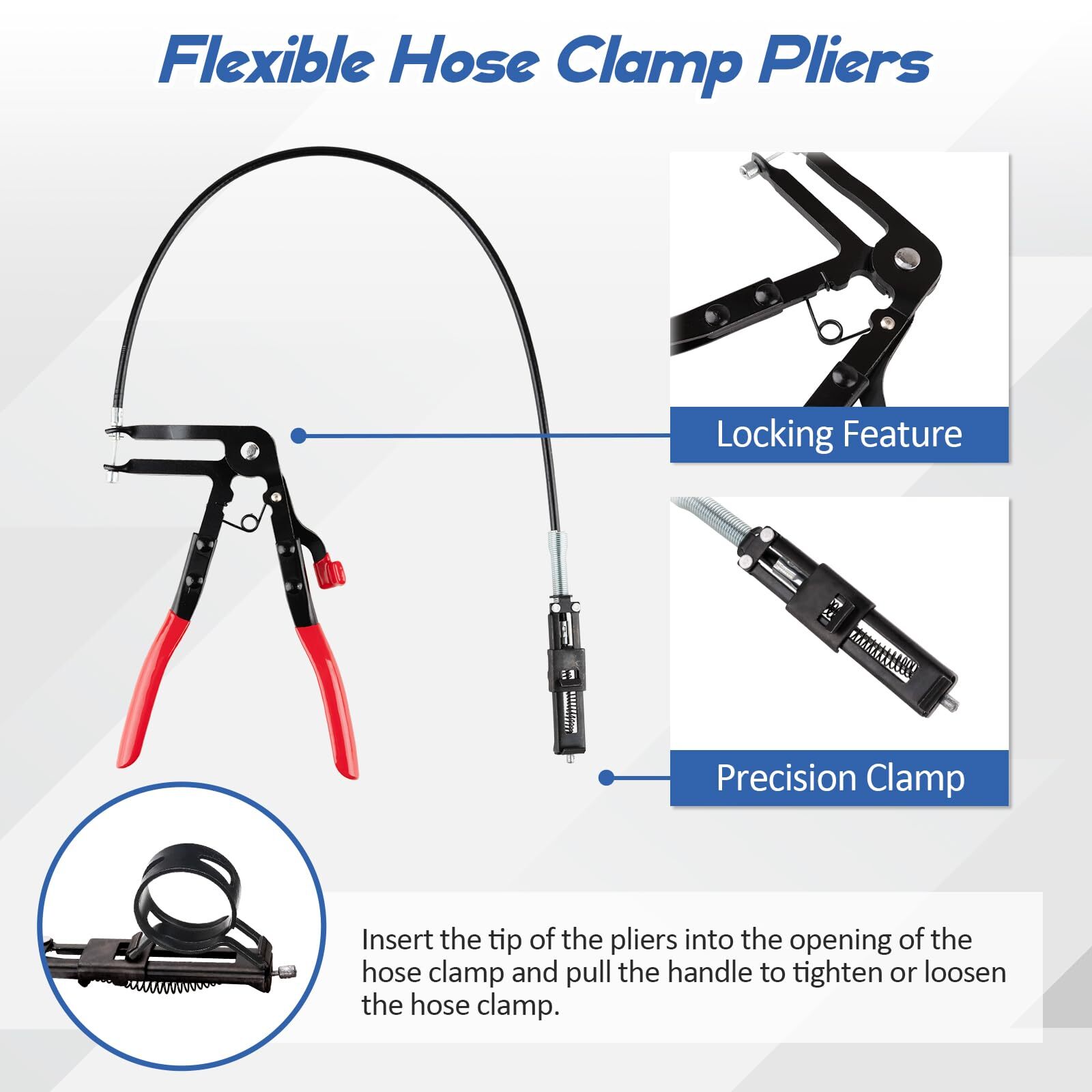 PPKBBEB 9PCS Hose Clamp Pliers Automotive Multi-Handle Precision Tools for - Image 3