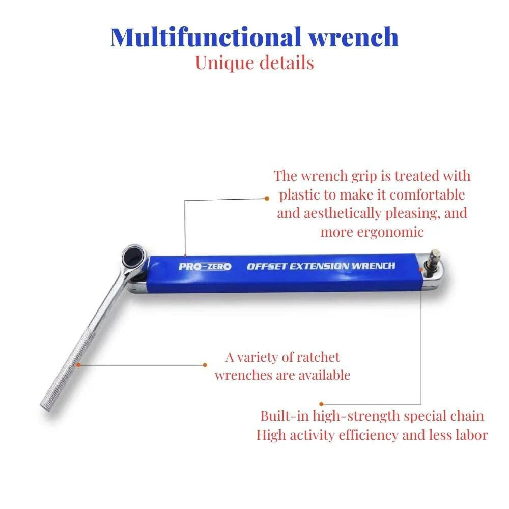 Multitool Extension Wrench Automotive Metal 39cm with Adapters Hand Tool New - Image 4